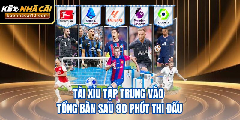 Tài xỉu tập trung vào tổng bàn sau 90 phút thi đấu